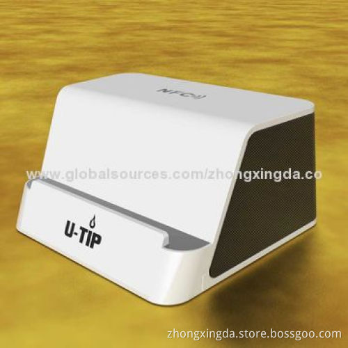 U-tip Built-in Mic Mobile Phone Rechargeable Bluetooth Sound Box with Two Speakers, 3.5mm Aux Port